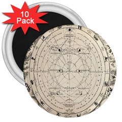 Astronomy Vintage 3  Magnets (10 Pack)  by ConteMonfrey