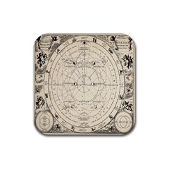 Astronomy Vintage Rubber Coaster (square) by ConteMonfrey