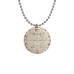 Astronomy Vintage 1  Button Necklace by ConteMonfrey