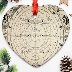 Astronomy Vintage Heart Ornament (two Sides) by ConteMonfrey