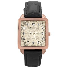 Astronomy Vintage Rose Gold Leather Watch  by ConteMonfrey