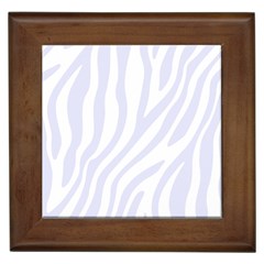 Grey Zebra Vibes Animal Print  Framed Tile by ConteMonfrey