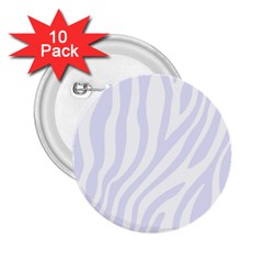 Grey Zebra Vibes Animal Print  2 25  Buttons (10 Pack)  by ConteMonfrey