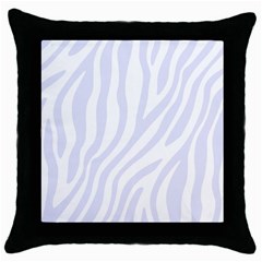 Grey Zebra Vibes Animal Print  Throw Pillow Case (black) by ConteMonfrey