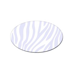 Grey Zebra Vibes Animal Print  Sticker (oval)