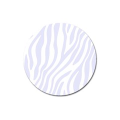 Grey Zebra Vibes Animal Print  Magnet 3  (round) by ConteMonfrey