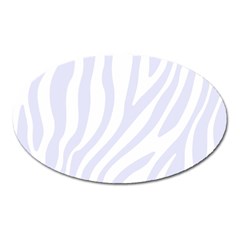 Grey Zebra Vibes Animal Print  Oval Magnet by ConteMonfrey