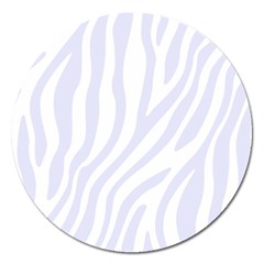 Grey Zebra Vibes Animal Print  Magnet 5  (round) by ConteMonfrey