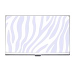 Grey Zebra Vibes Animal Print  Business Card Holder Front