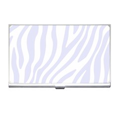 Grey Zebra Vibes Animal Print  Business Card Holder by ConteMonfrey