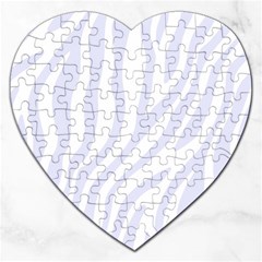 Grey Zebra Vibes Animal Print  Jigsaw Puzzle (heart) by ConteMonfrey