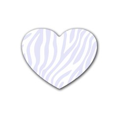 Grey Zebra Vibes Animal Print  Rubber Heart Coaster (4 Pack) by ConteMonfrey