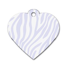 Grey Zebra Vibes Animal Print  Dog Tag Heart (one Side) by ConteMonfrey