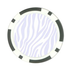 Grey Zebra Vibes Animal Print  Poker Chip Card Guard by ConteMonfrey