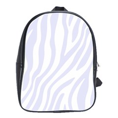 Grey Zebra Vibes Animal Print  School Bag (large) by ConteMonfrey