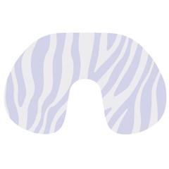 Grey Zebra Vibes Animal Print  Travel Neck Pillow by ConteMonfrey