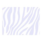 Grey Zebra Vibes Animal Print  Two Sides Premium Plush Fleece Blanket (Mini) 35 x27  Blanket Front