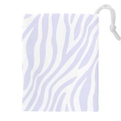 Grey Zebra Vibes Animal Print  Drawstring Pouch (4xl) by ConteMonfrey