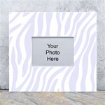 Grey Zebra Vibes Animal Print  White Wall Photo Frame 5  x 7  Front