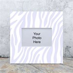 Grey Zebra Vibes Animal Print  White Box Photo Frame 4  x 6  Front