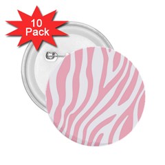 Pink Zebra Vibes Animal Print  2 25  Buttons (10 Pack)  by ConteMonfrey