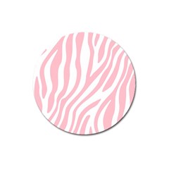 Pink Zebra Vibes Animal Print  Magnet 3  (round) by ConteMonfrey