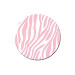 Pink Zebra Vibes Animal Print  Magnet 3  (Round) Front