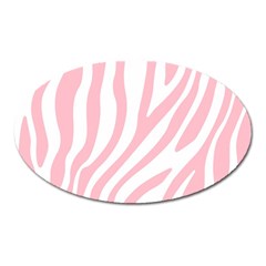 Pink Zebra Vibes Animal Print  Oval Magnet by ConteMonfrey