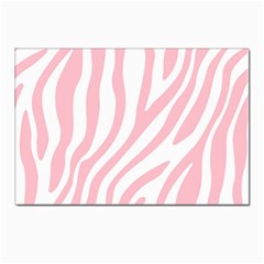 Pink Zebra Vibes Animal Print  Postcard 4 x 6  (pkg Of 10) by ConteMonfrey