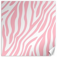 Pink Zebra Vibes Animal Print  Canvas 12  X 12  by ConteMonfrey