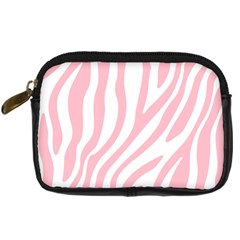 Pink Zebra Vibes Animal Print  Digital Camera Leather Case by ConteMonfrey