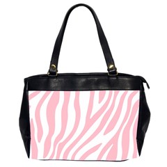 Pink Zebra Vibes Animal Print  Oversize Office Handbag (2 Sides) by ConteMonfrey