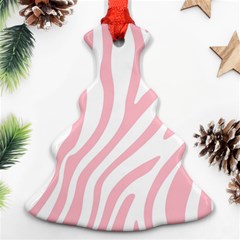 Pink Zebra Vibes Animal Print  Christmas Tree Ornament (two Sides) by ConteMonfrey