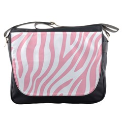 Pink Zebra Vibes Animal Print  Messenger Bag by ConteMonfrey