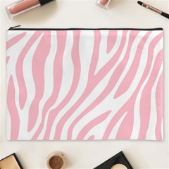 Pink Zebra Vibes Animal Print  Cosmetic Bag (xxxl) by ConteMonfrey