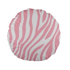 Pink Zebra Vibes Animal Print  Standard 15  Premium Round Cushions by ConteMonfrey