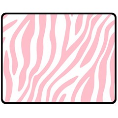 Pink Zebra Vibes Animal Print  Two Sides Fleece Blanket (medium) by ConteMonfrey