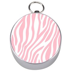 Pink Zebra Vibes Animal Print  Silver Compasses by ConteMonfrey