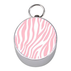 Pink Zebra Vibes Animal Print  Mini Silver Compasses by ConteMonfrey