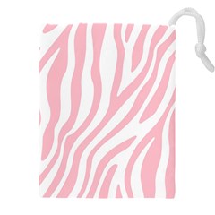 Pink Zebra Vibes Animal Print  Drawstring Pouch (5xl) by ConteMonfrey