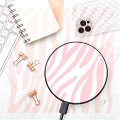 Pink Zebra Vibes Animal Print  Wireless Fast Charger(black) by ConteMonfrey