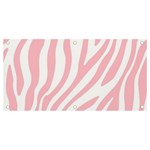 Pink Zebra Vibes Animal Print  Banner and Sign 4  x 2  Front