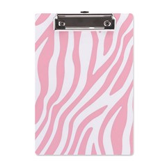 Pink Zebra Vibes Animal Print  A5 Acrylic Clipboard by ConteMonfrey