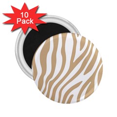 Brown Zebra Vibes Animal Print  2 25  Magnets (10 Pack)  by ConteMonfrey