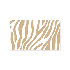 Brown Zebra Vibes Animal Print  Sticker (rectangular) by ConteMonfrey