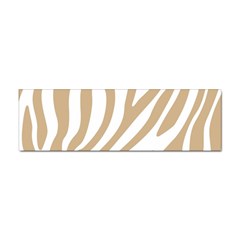 Brown Zebra Vibes Animal Print  Sticker (bumper) by ConteMonfrey