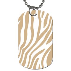 Brown Zebra Vibes Animal Print  Dog Tag (one Side) by ConteMonfrey