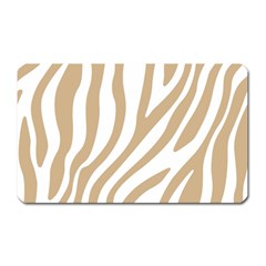 Brown Zebra Vibes Animal Print  Magnet (rectangular) by ConteMonfrey