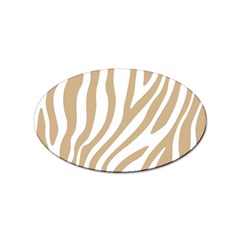 Brown Zebra Vibes Animal Print  Sticker Oval (10 Pack) by ConteMonfrey