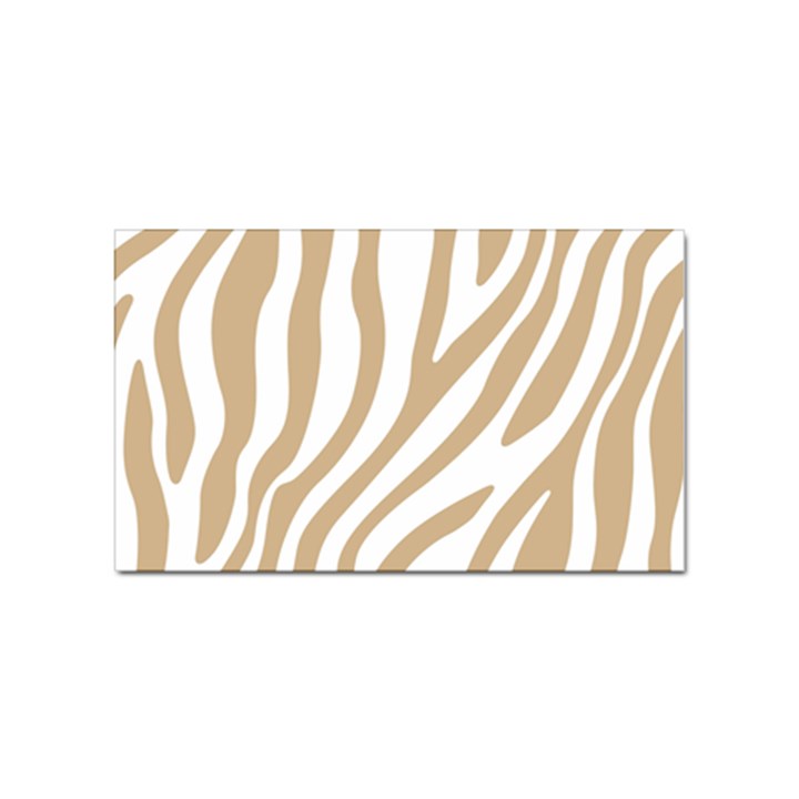 Brown Zebra Vibes Animal Print  Sticker Rectangular (100 pack)